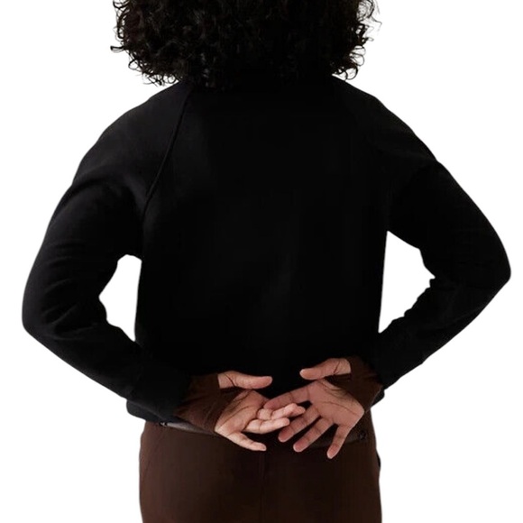 ATHLETA Women's Retroplush Revive Half Zip Sweatshirt Black Size L - Picture 2 of 11